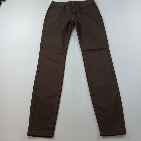 Denim Fueled Womens Brown Skinny Jeans Size 5 With Cotton Blend Stretch - Picture 1 of 14